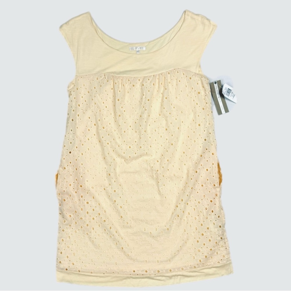 NWT Anthropologie Matty M Eyelet Embroidered Overlay Sleeveless Shift Dress - Picture 2 of 10